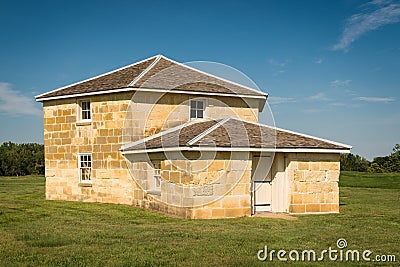 Fort Hays Blockhouse Stock Photo