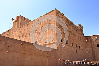 Fort Jabreen Castle, beautiful historic castle in Oman Stock Photo