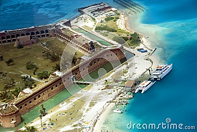 FORT JEFFERSON AERIAL Stock Photo