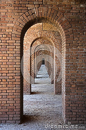 Fort Jefferson Arches Stock Photo