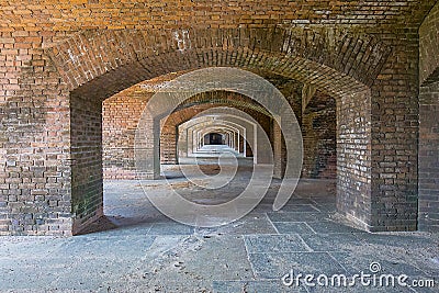 Fort Jefferson Archways of Front Side 6 Stock Photo