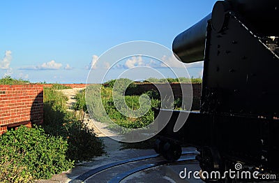 Fort Jefferson 15 Inch Rodman Artillery Piece Stock Photo