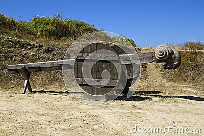 Fort La Latte battering ram Stock Photo