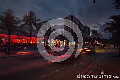 Fort Lauderdale Beach blvd Stock Photo