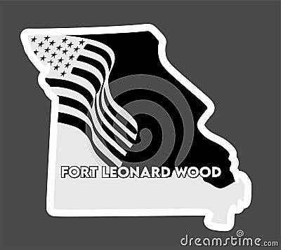 Fort Leonard Wood Missouri United States Vector Illustration