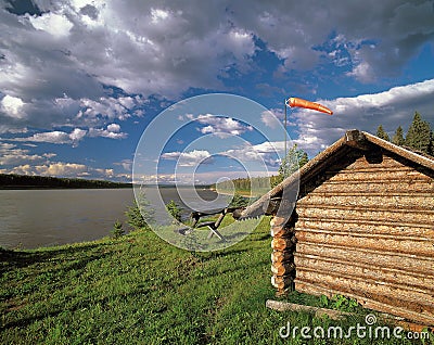 Fort Liard at Liard River, NWT Stock Photo