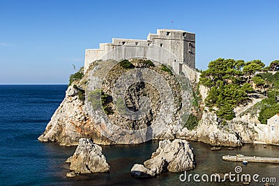 Fort Lovrijenac in Dubrovnik Stock Photo