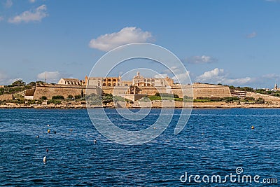 Fort Manoel on Manoel Island in Gzira, Mal Stock Photo