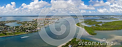 Fort Pierce Florida Panorama from the Inlet Stock Photo