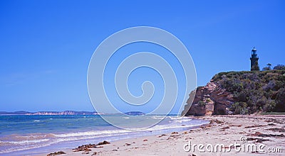 Fort queenscliff black light house Stock Photo