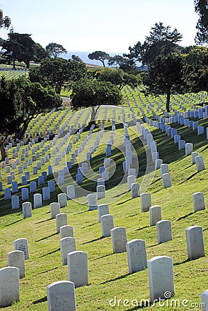 Fort Rosecrans Nation Cemetery Editorial Stock Photo