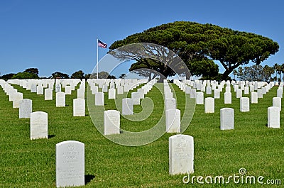 Fort Rosecrans National Cemetery Editorial Stock Photo