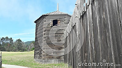 Fort Ross wooden tower Stock Photo