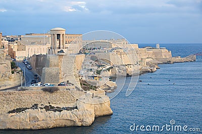 Fort Saint Elmo - Valletta waterfront - Malta Editorial Stock Photo