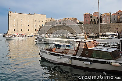 Fort of saint John and old port. Dubrovnik. Croatia Editorial Stock Photo