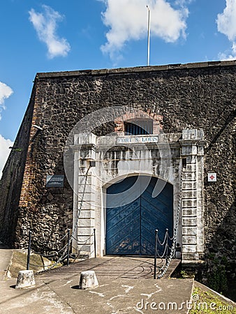 Fort Saint Louis in Fort-de-France, Martinique Editorial Stock Photo