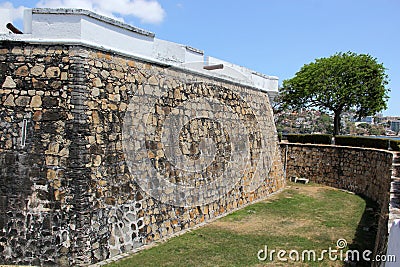 Acapulco, Guerrero, Mexico - Apr 28 2023: Fort San Diego protect from pirates and the Mexican Revolution Editorial Stock Photo