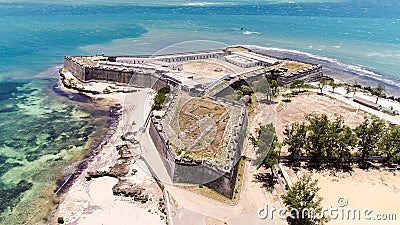 Fort San Sebastian Sao Sebastiao, Mozambique island Ilha de Mocambique, Indian ocean coast. Mossuril Bay, Nampula Province. Stock Photo