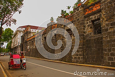 Fort Santiago in Intramuros, Manila city, Philippines Editorial Stock Photo