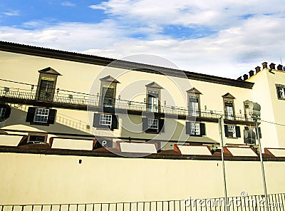 The Fort of Sao Lourenco in Funchal on the island of Madeira Portugal.This large fort faces the sea and defended the harbour Editorial Stock Photo