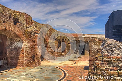 Fort Sumter Battle Damage Stock Photo