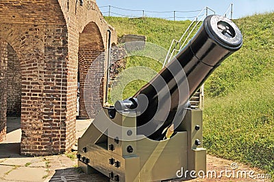 Fort Sumter: Columbiad Mortar Editorial Stock Photo