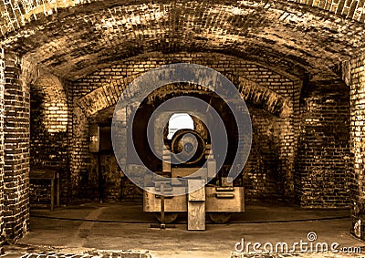 Fort Sumter Famous Cannon Stock Photo