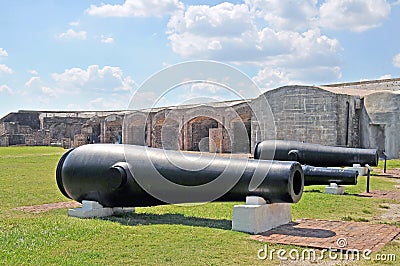 Fort Sumter: Rodman Cannon & Gun Casements Editorial Stock Photo
