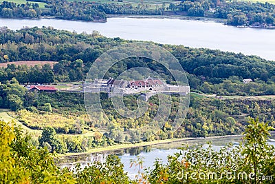 Fort Ticonderoga as viewed from Mount Defiance Stock Photo