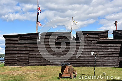 Fort William Henry in Lake George, New York Editorial Stock Photo