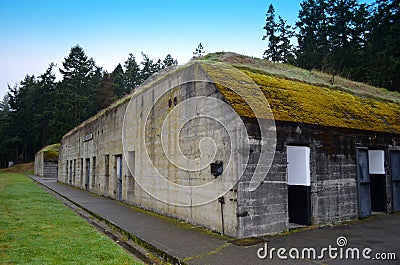 Fort Worden Bunker Stock Photo