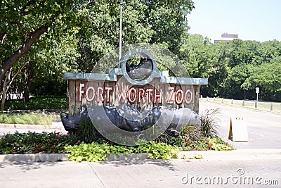 Fort Worth Zoo Entrance, Fort Worth, Texas Editorial Stock Photo