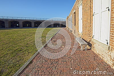 Fort Zachary Taylor Old Brick Foot Path Stock Photo