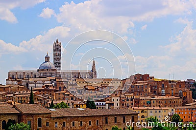 Fortezza Medicea - Siena, Italy, old city view Editorial Stock Photo