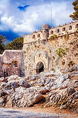 Fortezza of Rethymno - The Venetian Fortress in the Old Town of Rethymno, Crete Stock Photo