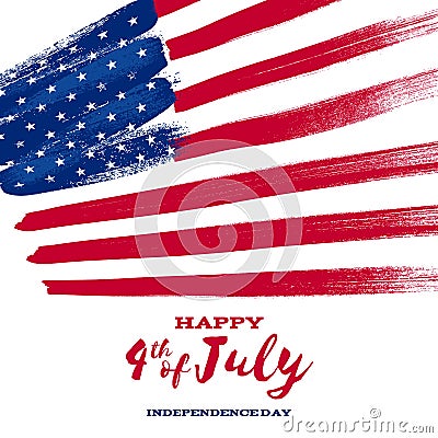 Forth July Independence day background design. Vector Illustration