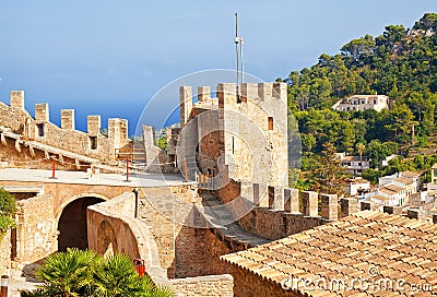 Fortification of Capdepera Stock Photo