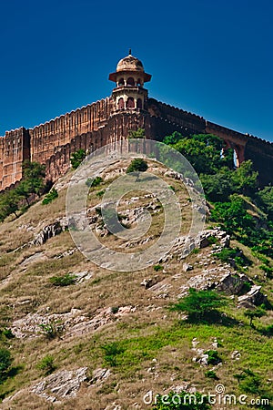 Fortifications in Rajasthan India Stock Photo