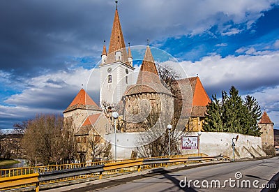 Fortified church of Cristian,Sibiu, Romania Stock Photo