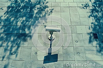 Fortifying perimeter security and controlling camera operations via IoT, studio technology ensures vigilant real-time monitoring d Cartoon Illustration