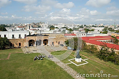 Fortless near Diego Columbus palace Editorial Stock Photo