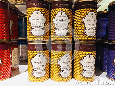 Fortnum & Mason is an upmarket department store in Piccadilly, London Editorial Stock Photo