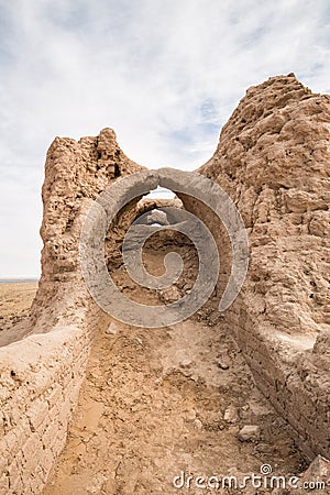 Fortress Ayaz-Kala of Ancient Khorezm Stock Photo