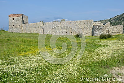 The fortress of Butrinto in Albania Stock Photo