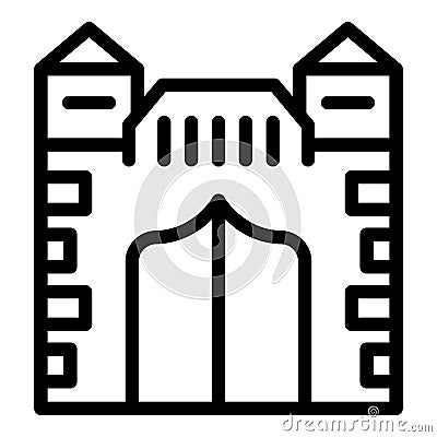 Fortress city icon outline vector. Poland art Vector Illustration