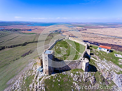 Fortress Enisala in Dobrogea, Romania Tulcea county Stock Photo