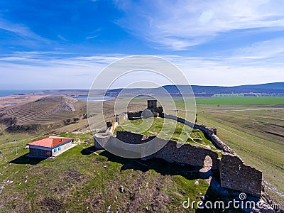 Fortress Enisala in Dobrogea, Romania Stock Photo