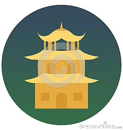 Fortress isolated vector icon which can be easily edit or modified Vector Illustration