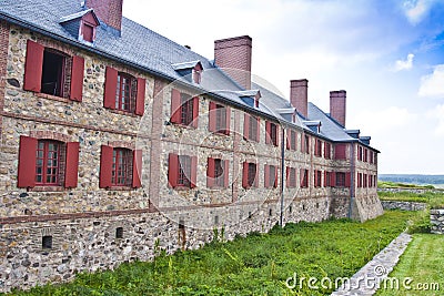 Fortress Louisbourg Bastion Barracks Stock Photo