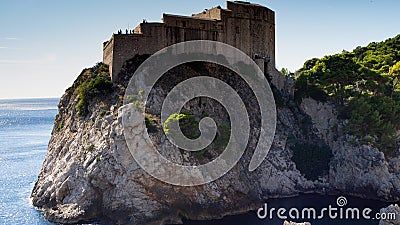 Fortress Lovrijenac is a Game of Thrones Shooting Set in Dubrovnik Stock Photo